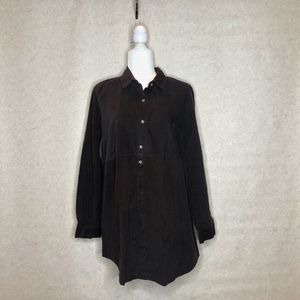 J Jill Corduroy Button Down Tunic